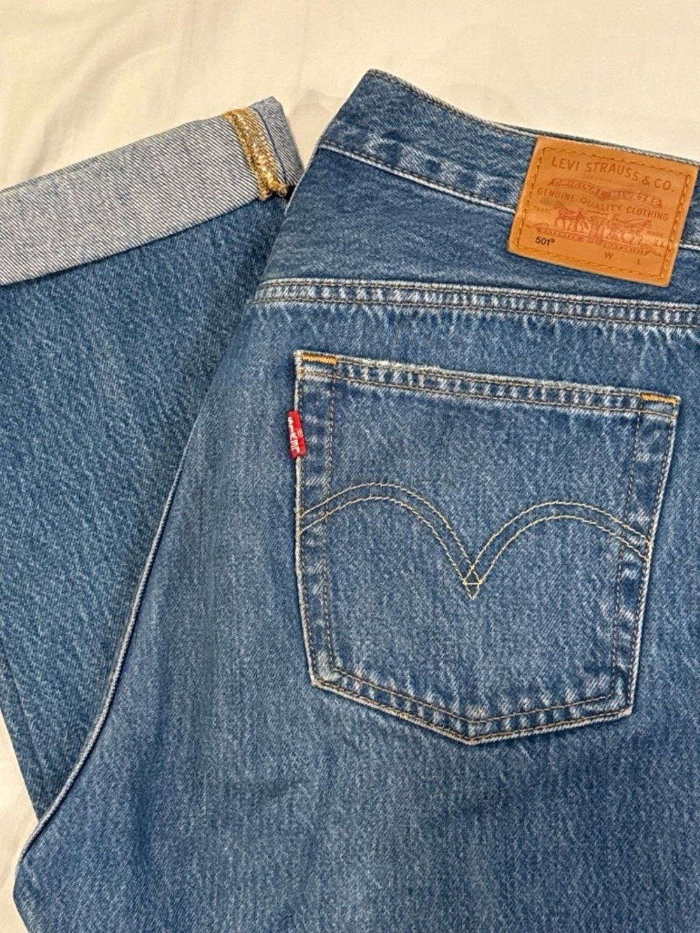 Levi's Medium Blue 501 Denim Jeans